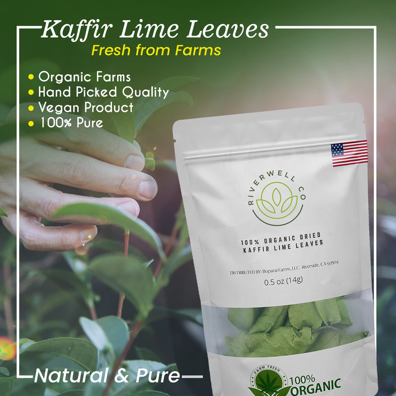 Organic Dried Whole Kaffir Lime Leaves 28g