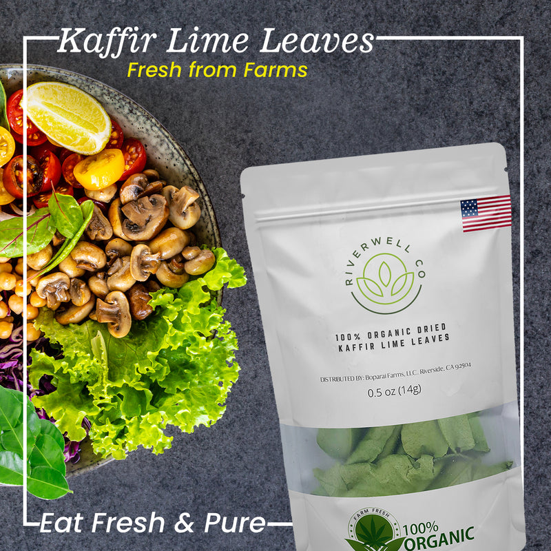 Organic Dried Whole Kaffir Lime Leaves,  14 GMS